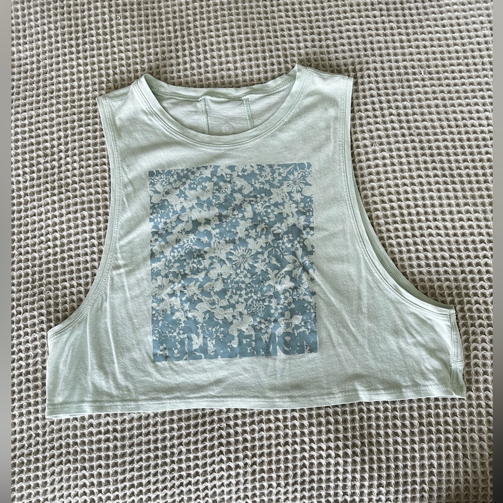 Lululemon Athletica Green Sleeveless Muscle Crop Top